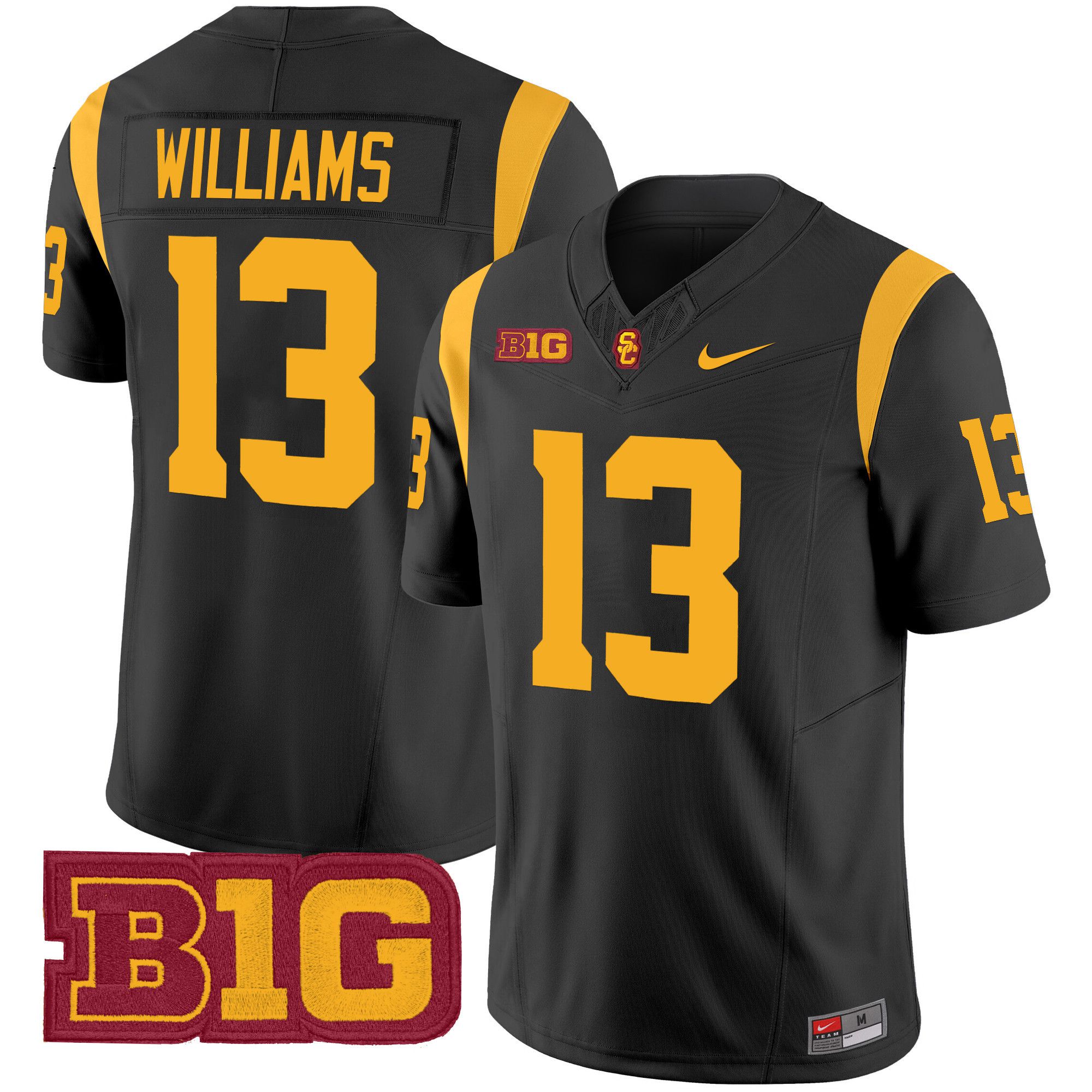 Men USC Trojans 13 Williams Black Nike 2024 Vapor Limited NCAA Jersey style 1
